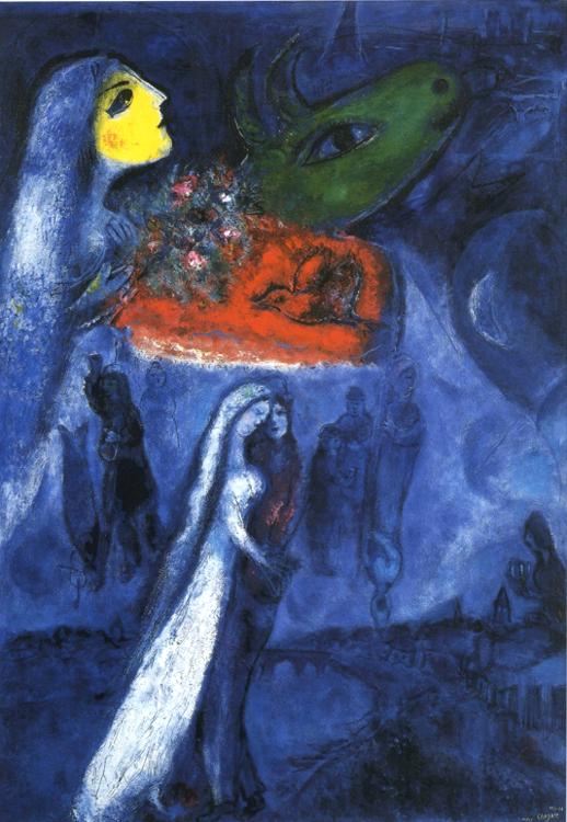 On Two Banks painting - Marc Chagall On Two Banks art painting